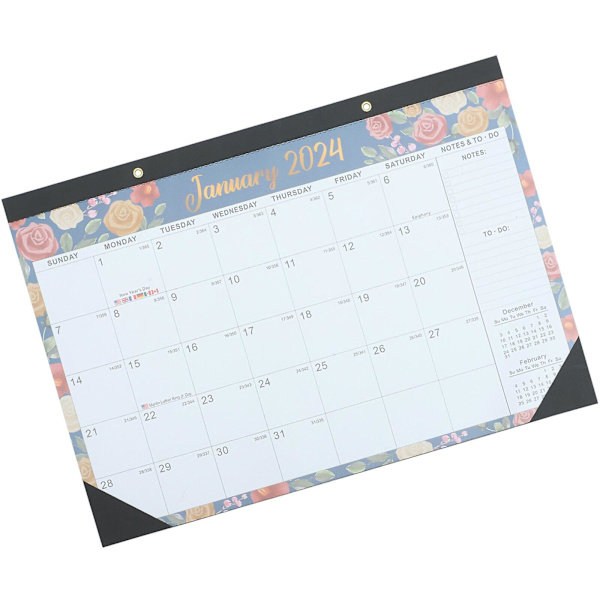 Kontorkalender Engelsk Vægkalender Noter Vægkalender Kontorartikler (43X30.5X0.5CM, som vist på billedet)