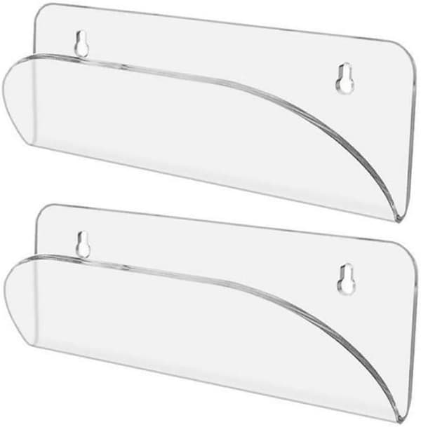 2-delad skateboard väggfäste display - Transparent horisontell display och förvaringsställ