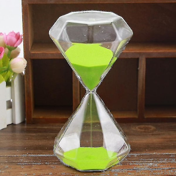 Diamant Timglas Glas Kreativ Tid Timglas Modern Enkel Heminredning Prydnad Timing Heminredning Present (15 minuter)