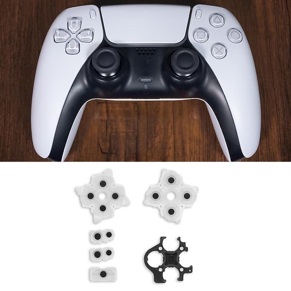 Ledande gummiknappar för PS5-kontroller