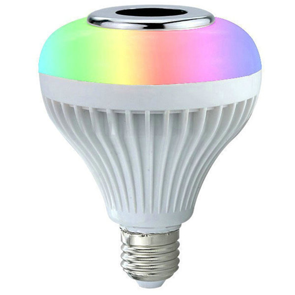 Bluetooth Smart LED-lampa, färgglad 12V E27-lampa med fjärrkontroll
