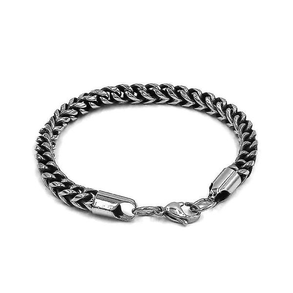 Wheat Link Chain Armbånd mandlige rustfrit stål smykker Viking Norse Pu