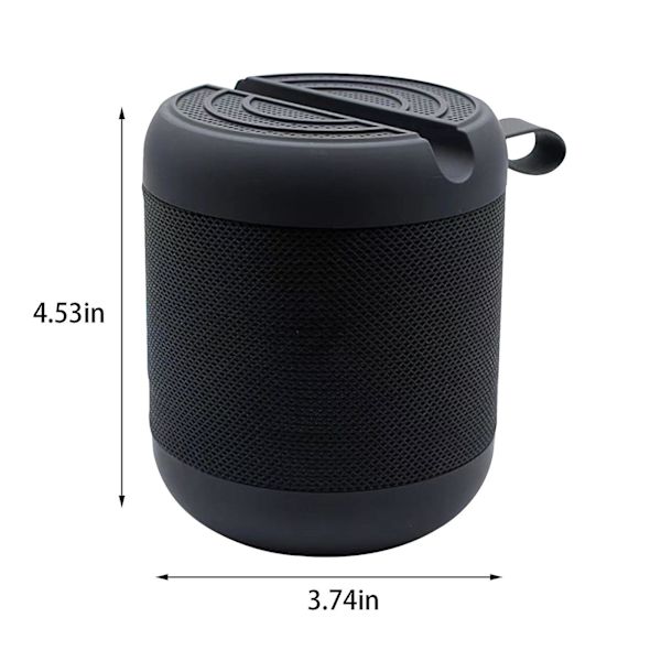 Rund sladd utomhus tyg 5.0 Bluetooth-ljudstöd för parvis kortinsättning, kabeldragning och samtal FM（Svart）