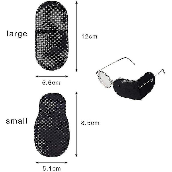 6 paria silmälappuja, säädettävät laiskat silmälaput amblyopia-korjaus/näön palautus silmälaput (suuret)
