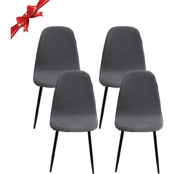 Skandinavisk stolsöverdrag set om 4, skandinavisk stretchig matstolsöverdrag, jacquard elastiskt stolsöverdrag universellt för heminredning