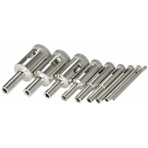 14 st 3-70 mm Glassågsats Diamantbelagd Kärnhålssåg Marmorborr Bits Kakel Keramisk Glasporslin Borr