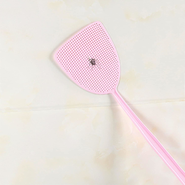 (blå+grønn+rosa) Fluesmekker, 3 enheter manuell skadedyrbekjempelse, fleksibel fluesmekker, holdbart 42 cm håndtak, kjøkkenhjelper