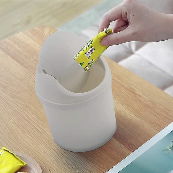 Plast Mini-soptunna med svänglock, 0,7 gallon (rosa)
