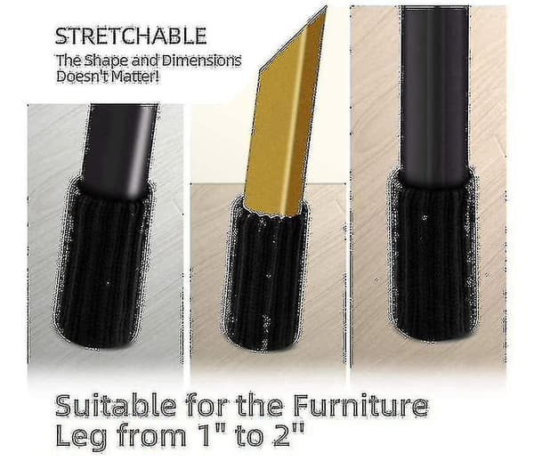 24-pack stolskydd i stickat material (svart)