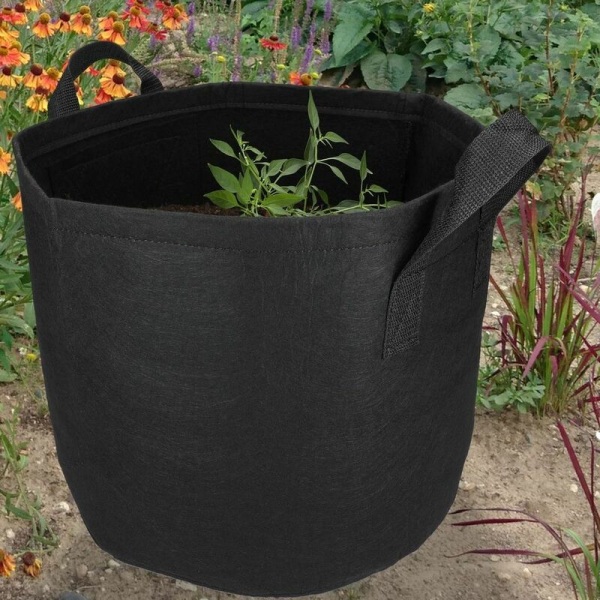 10x växtpåse växtpåse växtpåse smart odlingspåse non-woven tyg med handtag 30 liter
