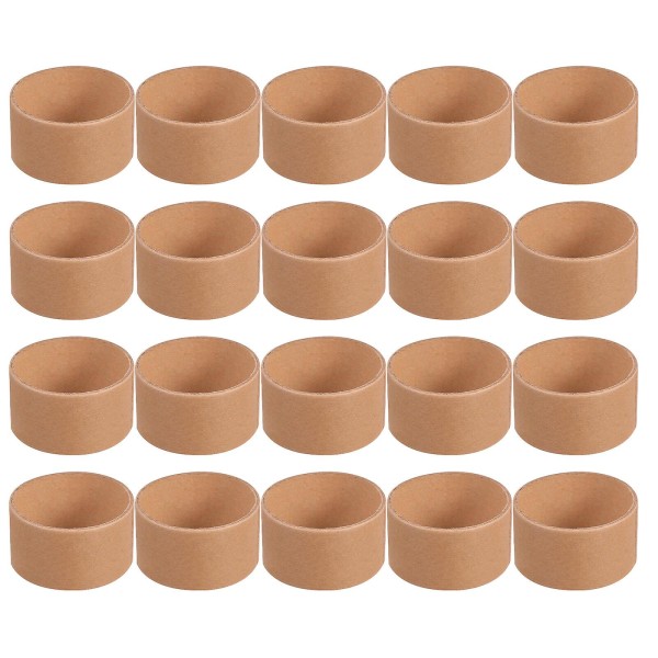 20 styks DIY håndværkspapirruller til børn runde brune malepaprør (5,2X3 cm, brune)