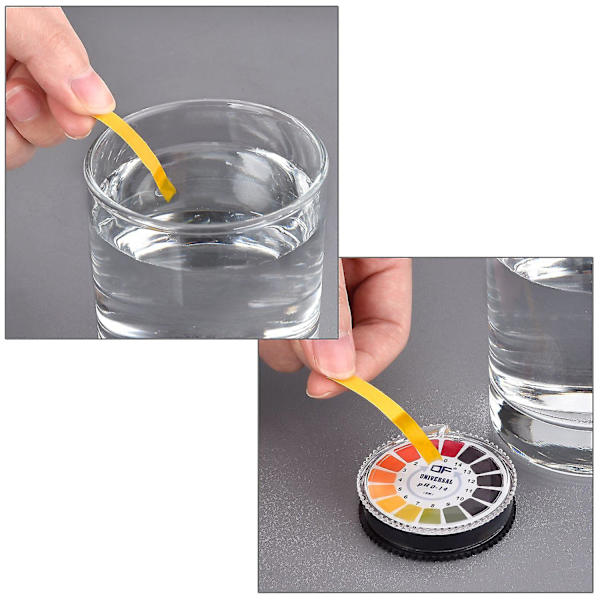 Universell pH-testpappersrulle, pH-fullt intervall 0-14, 5 m/rulle (2 rullar)（12）