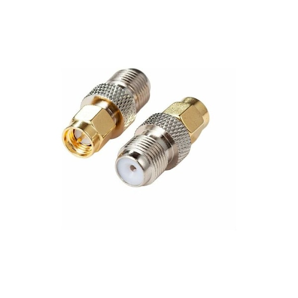 RF koaxialadapter SMA hane till F hona för RTL-SDR, antenn (2-pack)