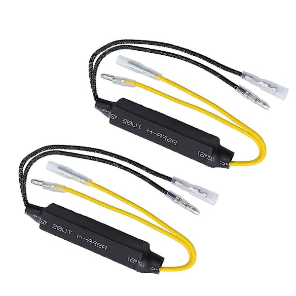 2 stk 12v 21w motorsykkel LED blinklys dekoder motstand dekoder dekoder last dekode motstand (6.2X1.2X1.2CM, som vist på bildet)