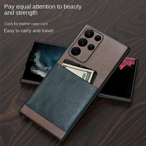 Kompatibel med Samsung S23 Ultra Skal, Skyddande Skal, Högkvalitativt Material, Heläckande Snygg Design, Perfekt för Modemänniskor (Blå)