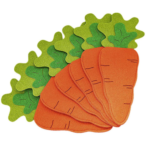 6-pak påskebestikpose gaffel skeholder bestikholder bestikredskab opbevaringspose (26X12cm, orange)