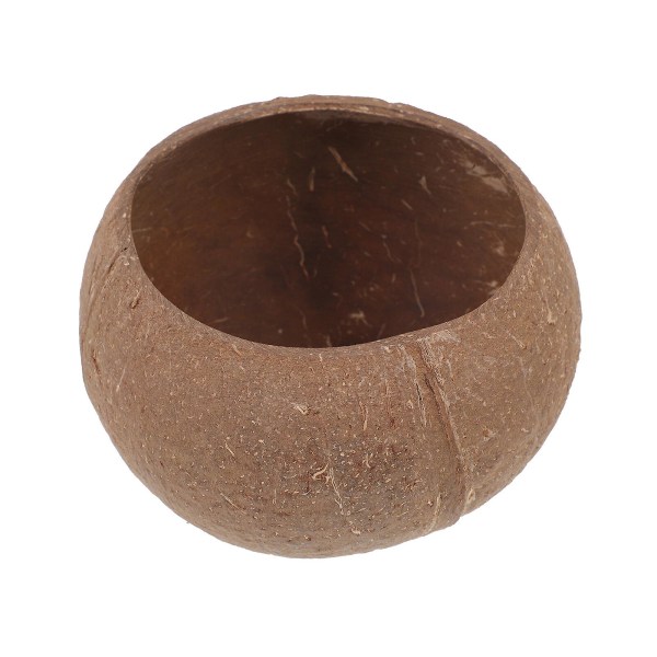 Kokosnötsskål för att hälla upp ljus, kokosnötsskål, kreativ förvaringsskål (11X11cm, brun)