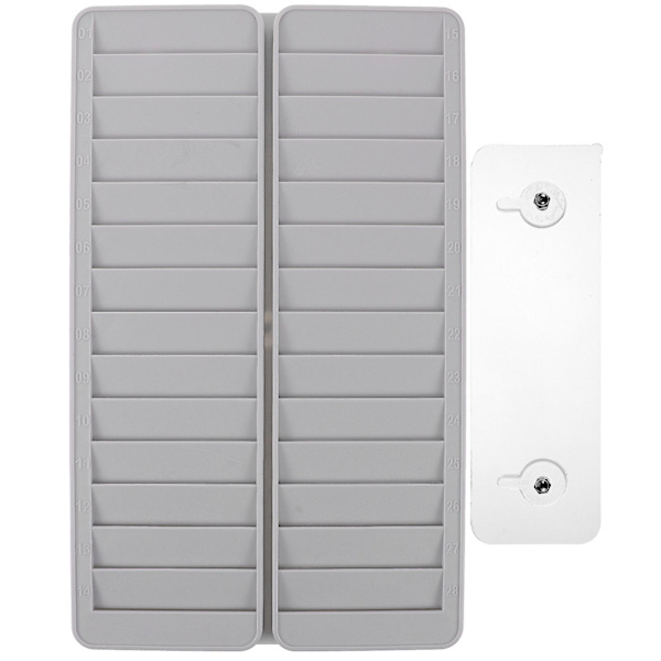 Veggmontert oppmøtekort holder kontor oppmøtekort holder uttrekkbar kort holder (36.00X22.00X1.50CM, grå)