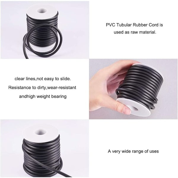 Full 1 Rulle 10M/Rulle Plastrep Starkt Gummisnöre För DIY Tillverkning, 5mm