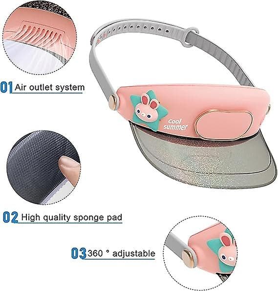 Ventilator Kølehat Ventilator Hat Solhat Udendørs Snapback Hat Justerbar Sommerhat Solbeskyttelse Solenergi Hat