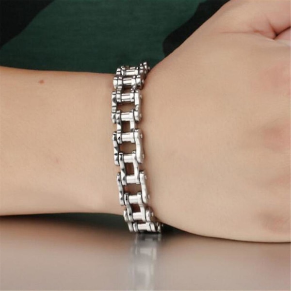 Charm Biker Cykel Motorcykel Kedja Armband Hip Hop Rap Hap Punk Tita