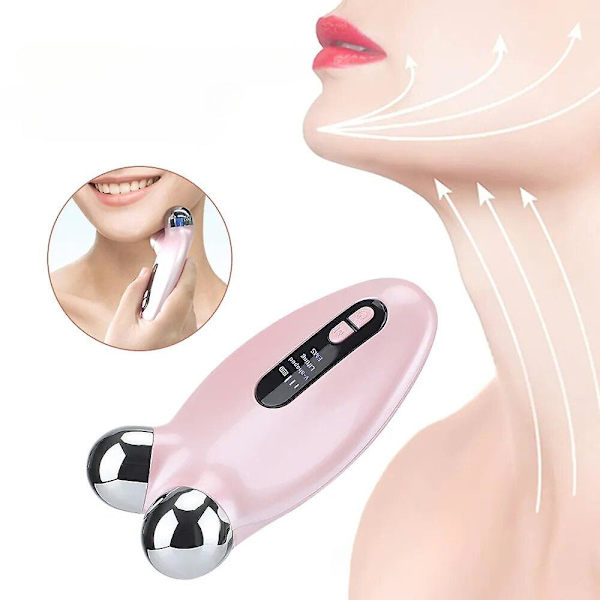 Ems ansiktsmassager rulle mikroström ansiktslyftningsmaskin（Vit）