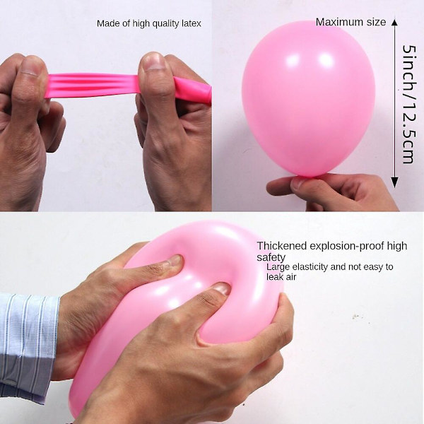 Hållbara matta ballonger, ballonger i olika färger tillverkade av högkvalitativt latexmaterial, perfekta för födelsedagsfest och bröllopsdekoration (nylonblå)