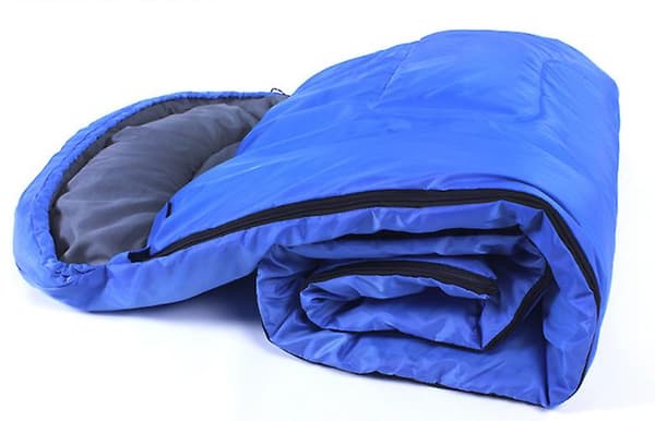 Vuxen sovsäck kuvert camping bomullsväska (blå)