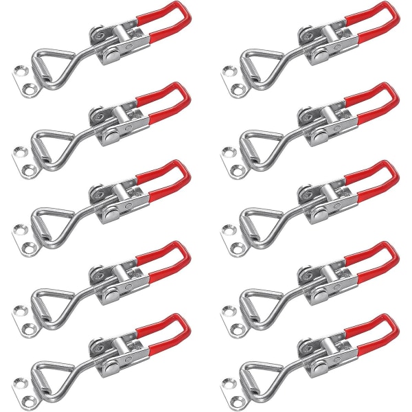 10-pack lås, låda, spaklås, hållkapacitet, dörrlås, hörnfäste, liten vippspärrknopp för lådor, skåp, dörr, resväska