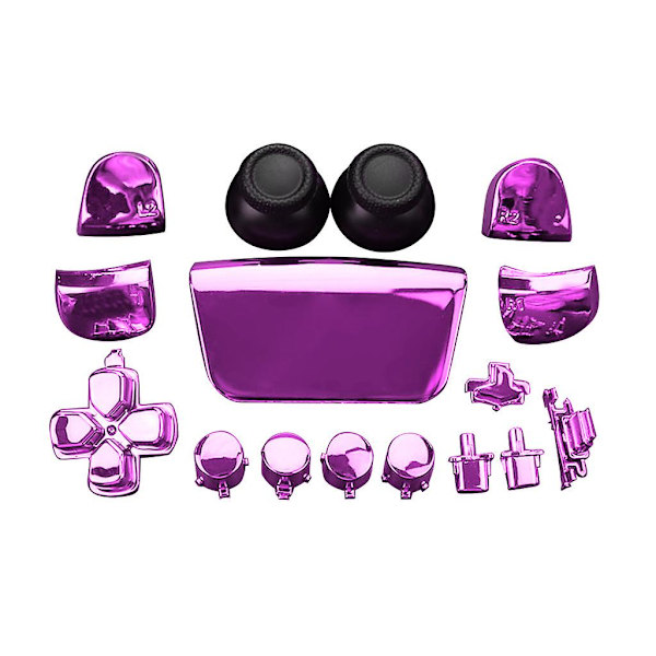 Hemknappalternativknappar Full Set Knappar Reparationsdelar D-pad R1 L1 R2 L2 Set (Rosröd)