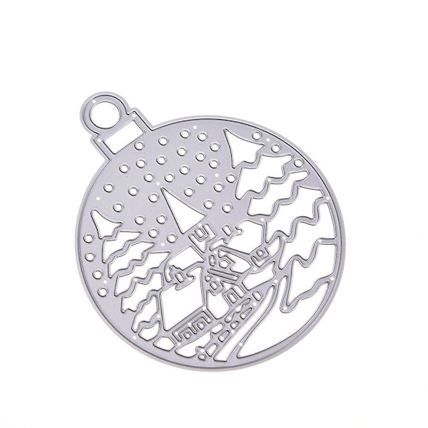 1 st julstjärna stansform i metall för stansning och prägling, gör-det-själv-album, skrapbok, pappershantverk (silver)