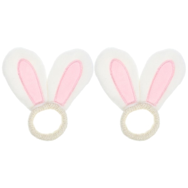 2-pack Easter Bunny Ear Serviettring Farmhouse Serviettring Festlig serviettholder (11.00X4.00X1.40CM, som vist på bildet)
