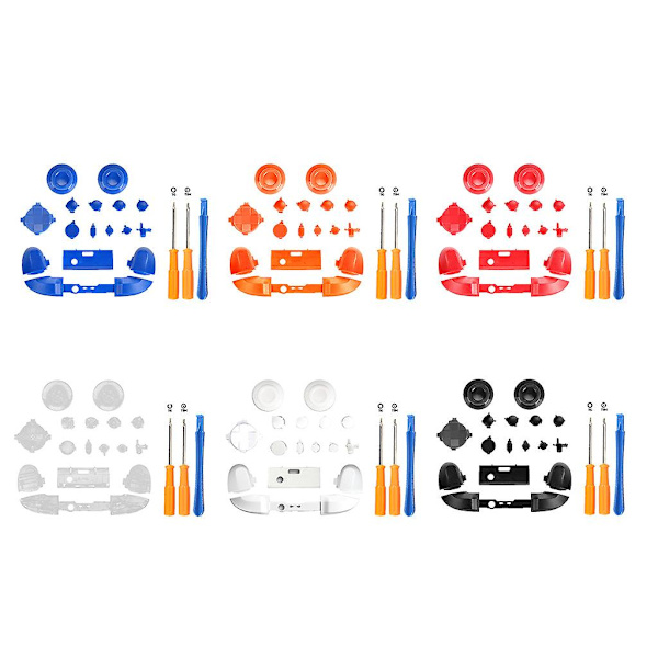 X-box One S Controller Full Button Mod Kit Abxy Trigger D-pad Lb För Rb (Vit)