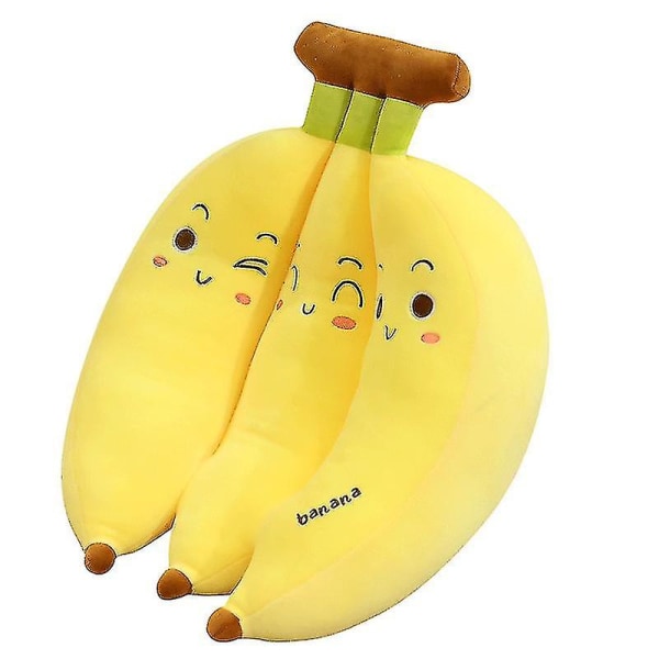 Creative Banana Plys Legetøj Frugtpude Fyldt Blød Sofapude Sød dukke Børn Piger Fødselsdagsgave（35cm）