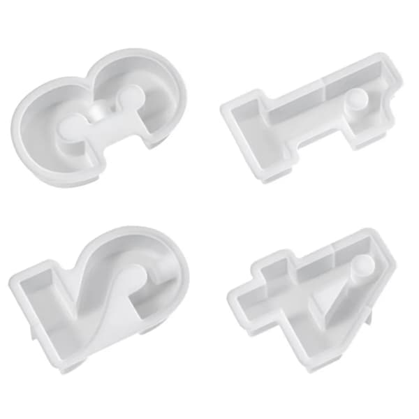 Silikonform ljusstake, DIY digitala silikonformar, gjutformar 4 stycken