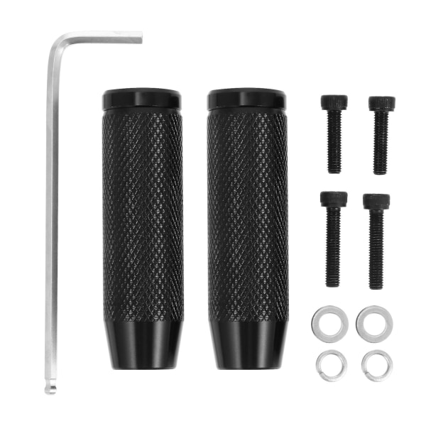 1 Pair of Aluminum Bicycle Pedal Bicycle Sturdy Cylinder Seat Shaft Stunt Nails (8.5X2.5CM, Black)