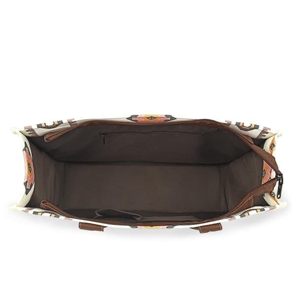 Toteväska för kvinnor Handväskor Aztec Handväskor Western Handväskor Boho Axelväska, Snabb frakt（S，Off-white）