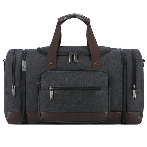 Stor kapacitet canvas handbagage duffelväskor（Brun）