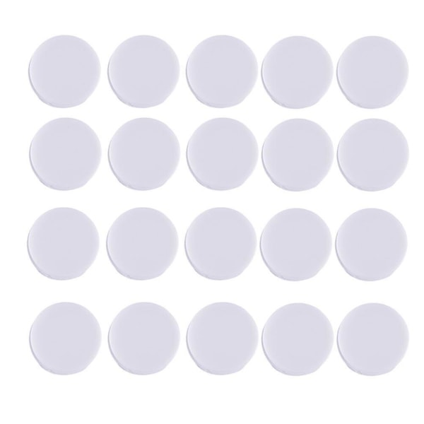 100 stycken platt ringklockbox docka inbyggda tillbehör baby (1,5X1,5X0,8CM, vit)