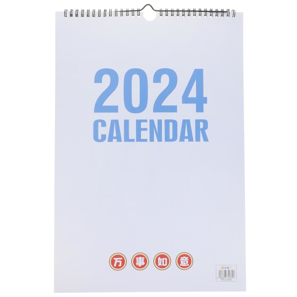 Hjemmeplanleggingskalender 2024 Hjemmekontor månedlig veggkalender (42X28.5X1CM, som vist på bildet)