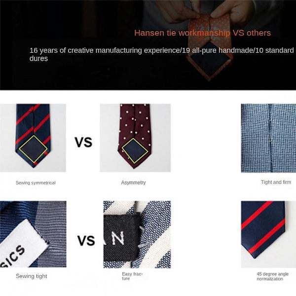 Herrslips för män, klassisk enfärgad slips för män, premium enfärgad smal slips, flerfärgad justerbar dragkedja smal slips (mörkblå)