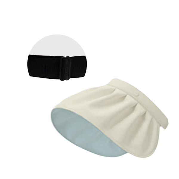 Solhatt, mångsidig solhatt ger sol-, vind- och solskydd, perfekt för fiske, vandring eller bara att slappa utomhus (off-white)