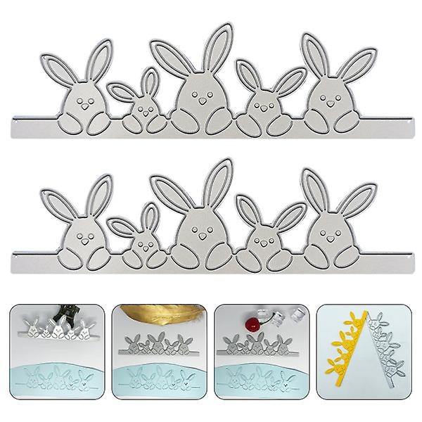 2 st påskägg stansformar DIY stencil stansformar Scrapbook mall papper stansformar (4.3X14.8CM, silver)
