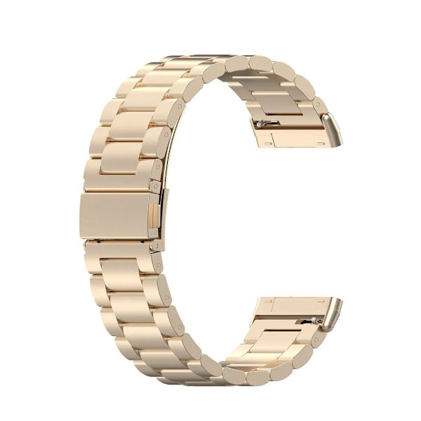 Tre pärlor i rostfritt stål armband för Fitbit versa4/sense2/versa3/sense (Champagnefärg) beige
