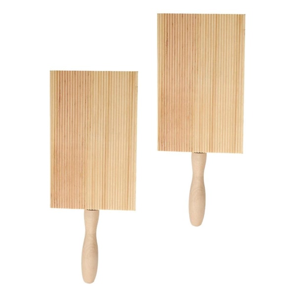 2-pack Garganelli Board Pasta Gnocchi Board Köksprylar för hemmabruk (Khaki Color) (21,5X8,5CM, Khaki Color)