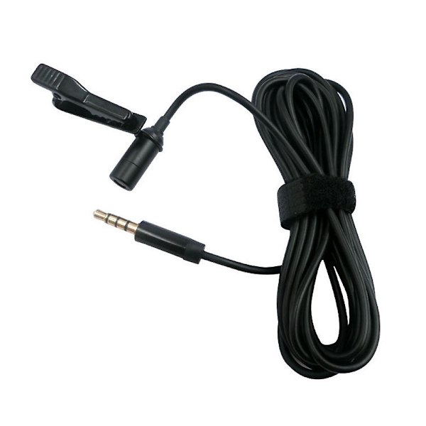 3,5 mm plugg Mini Lavalier Lavalier Mikrofon med klämma Omnidirectional Kondensatormikrofon för smartphones (svart)
