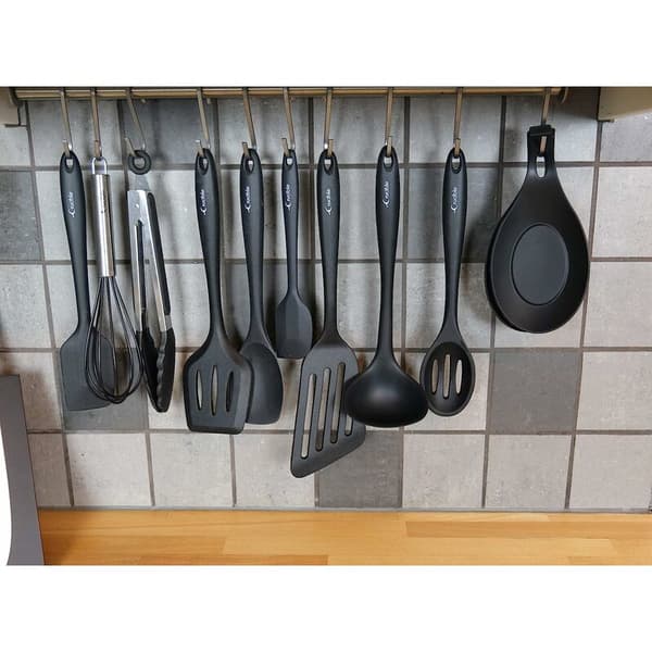 Silikonunderlägg för sked (4-pack) - Svart