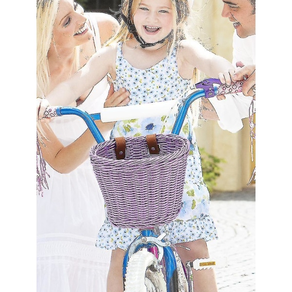 21*17*16cm Barneflettet sykkel Handlekurv for barn Gutter Jenter sykkel (rosa)