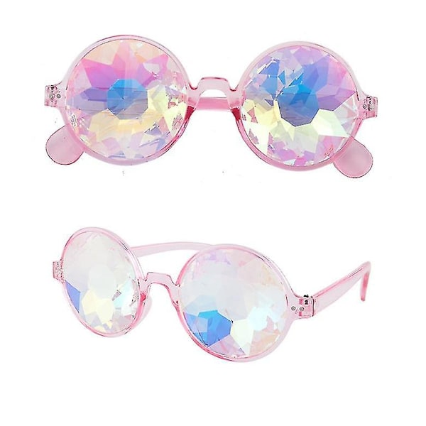 Kalejdoskopbriller Psykedeliske briller Funky prismebriller for raves festivaltilbehør