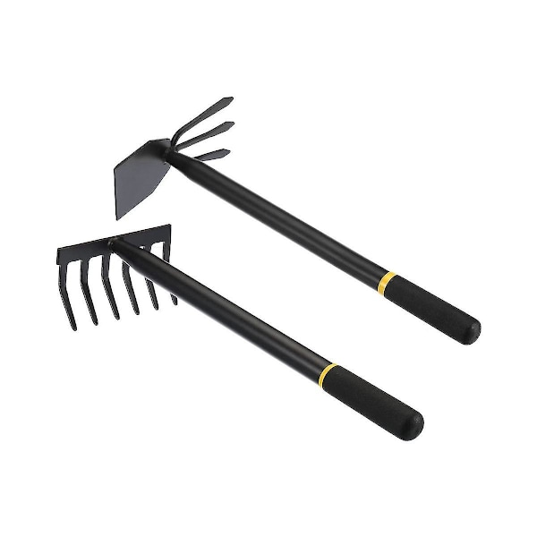 4 stk manganstål hagespade (svart/gul)
